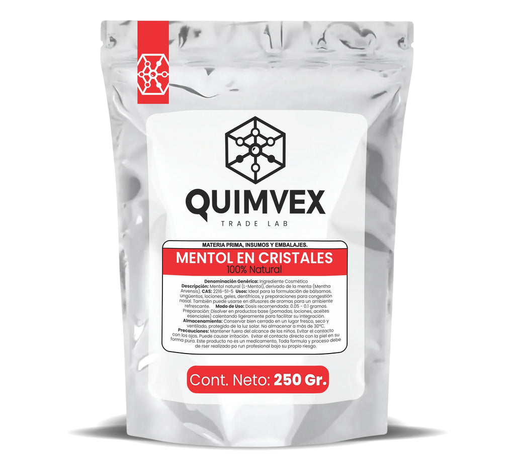 Mentol en Cristales 250gr - Ideal para Cosmética y Aromaterapia