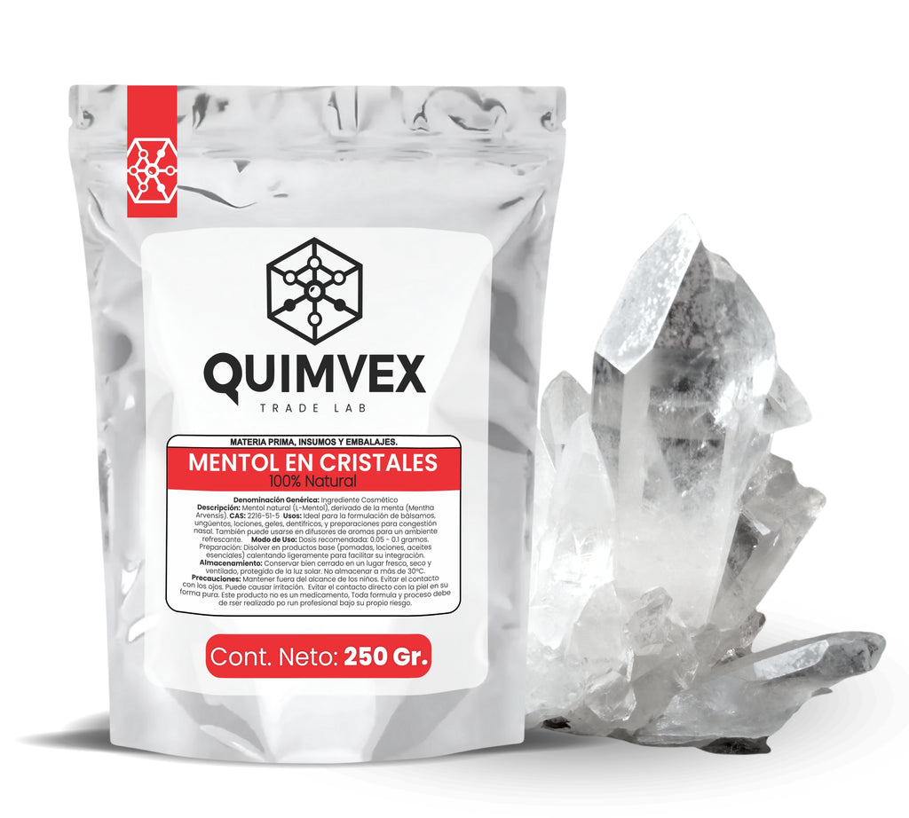 Mentol en Cristales 250gr - Ideal para Cosmética y Aromaterapia
