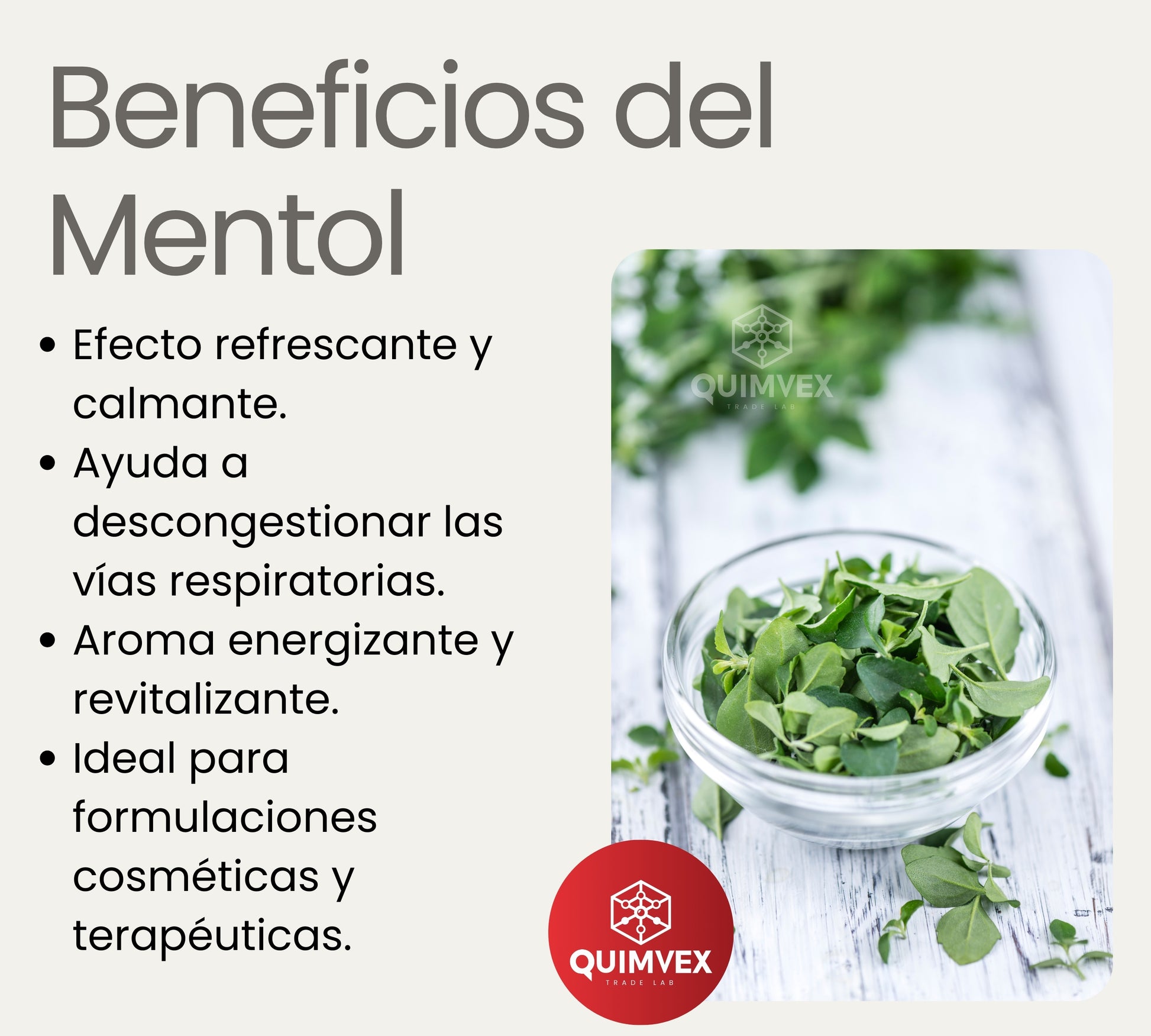 Mentol en Cristales 100gr - Ideal para Cosmética y Aromaterapia